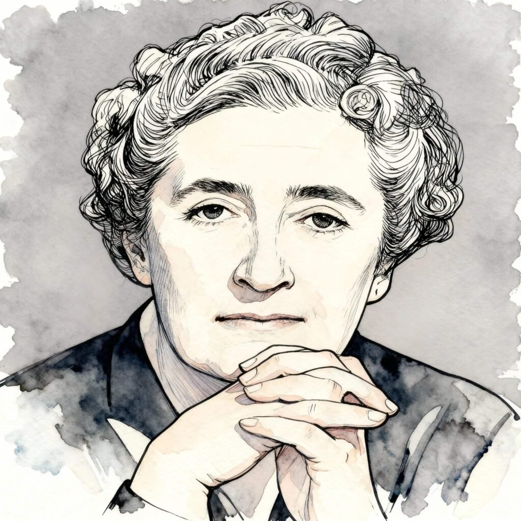 Agatha Christie illustration