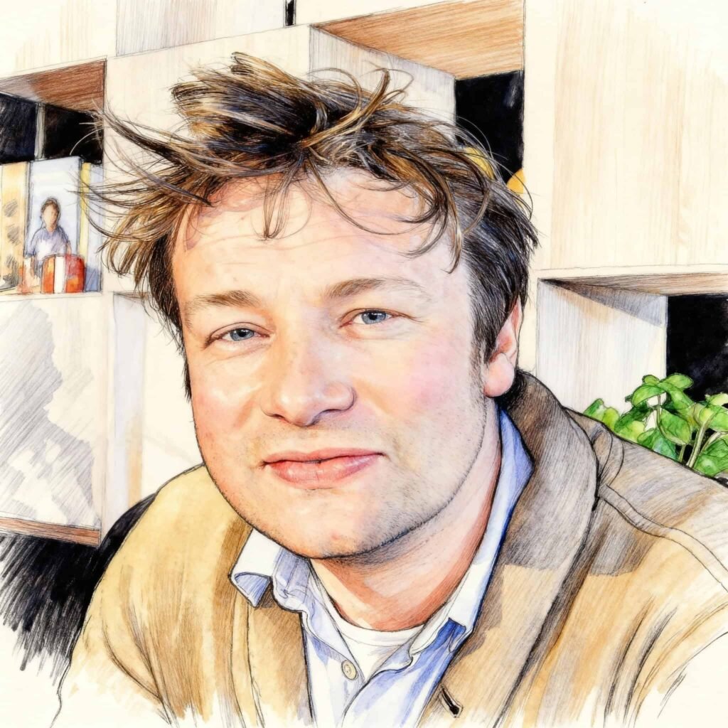 Jamie Oliver illustration