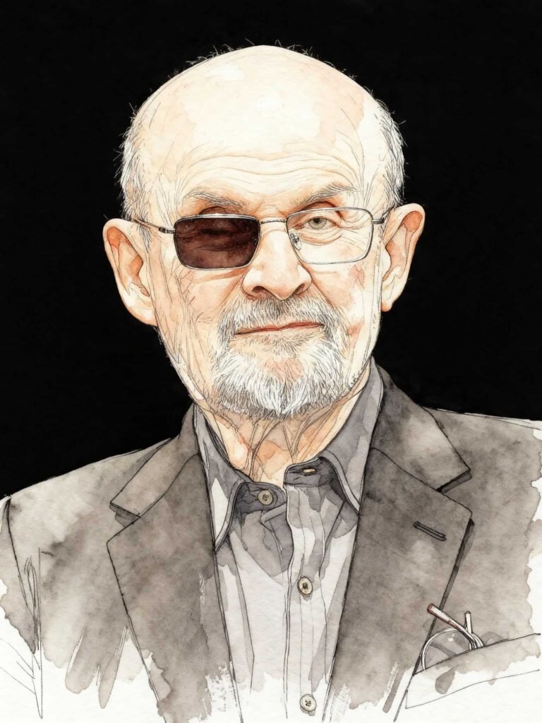 Salman Rushdie illustration
