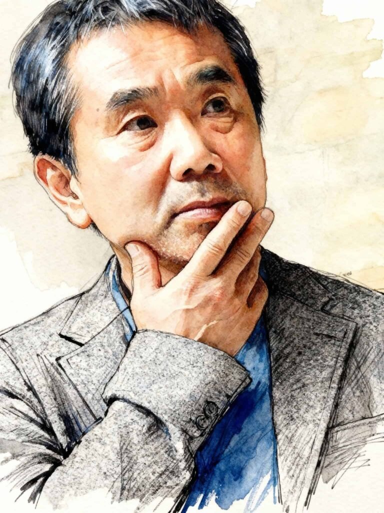 Haruki Murakami illustration