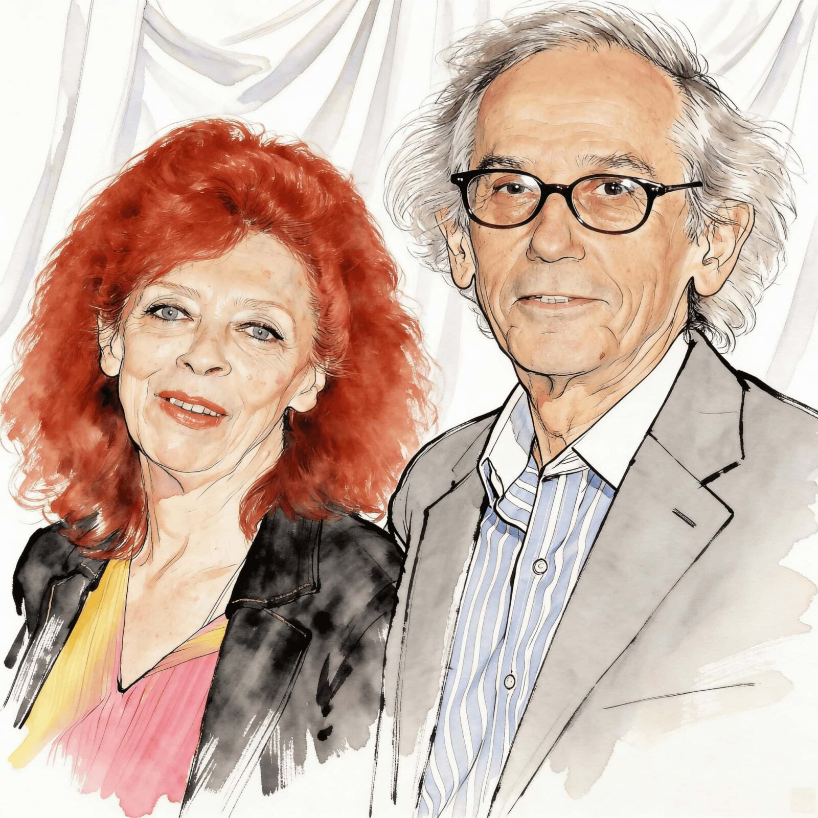 Christo and Jeanne-Claude illustration