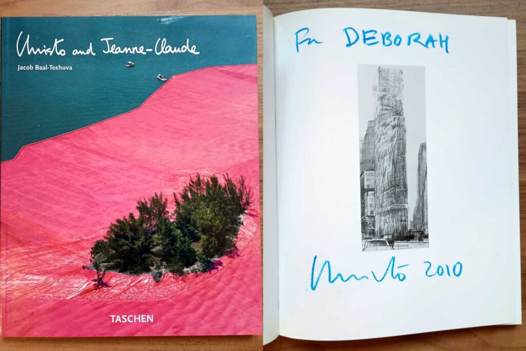 Christo and Jeanne-Claude art book signbed by author