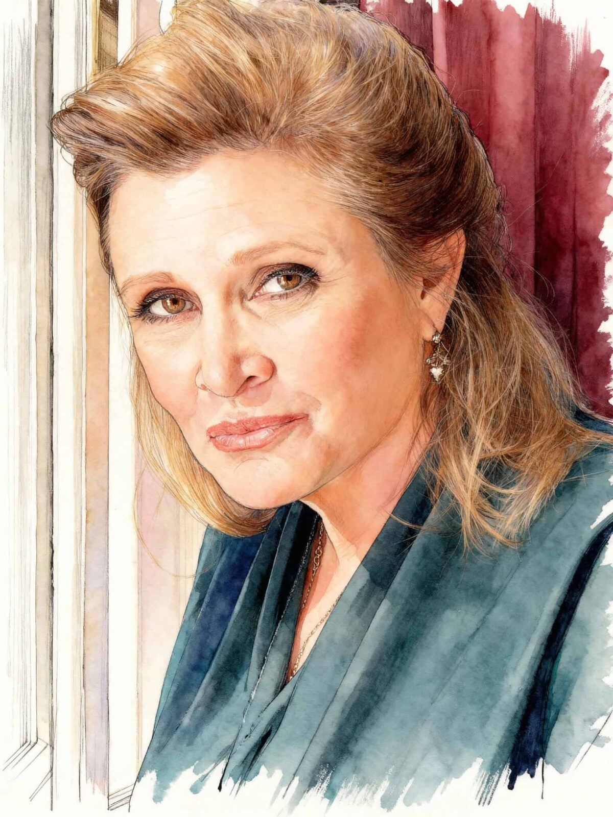 Carrie Fisher illustration