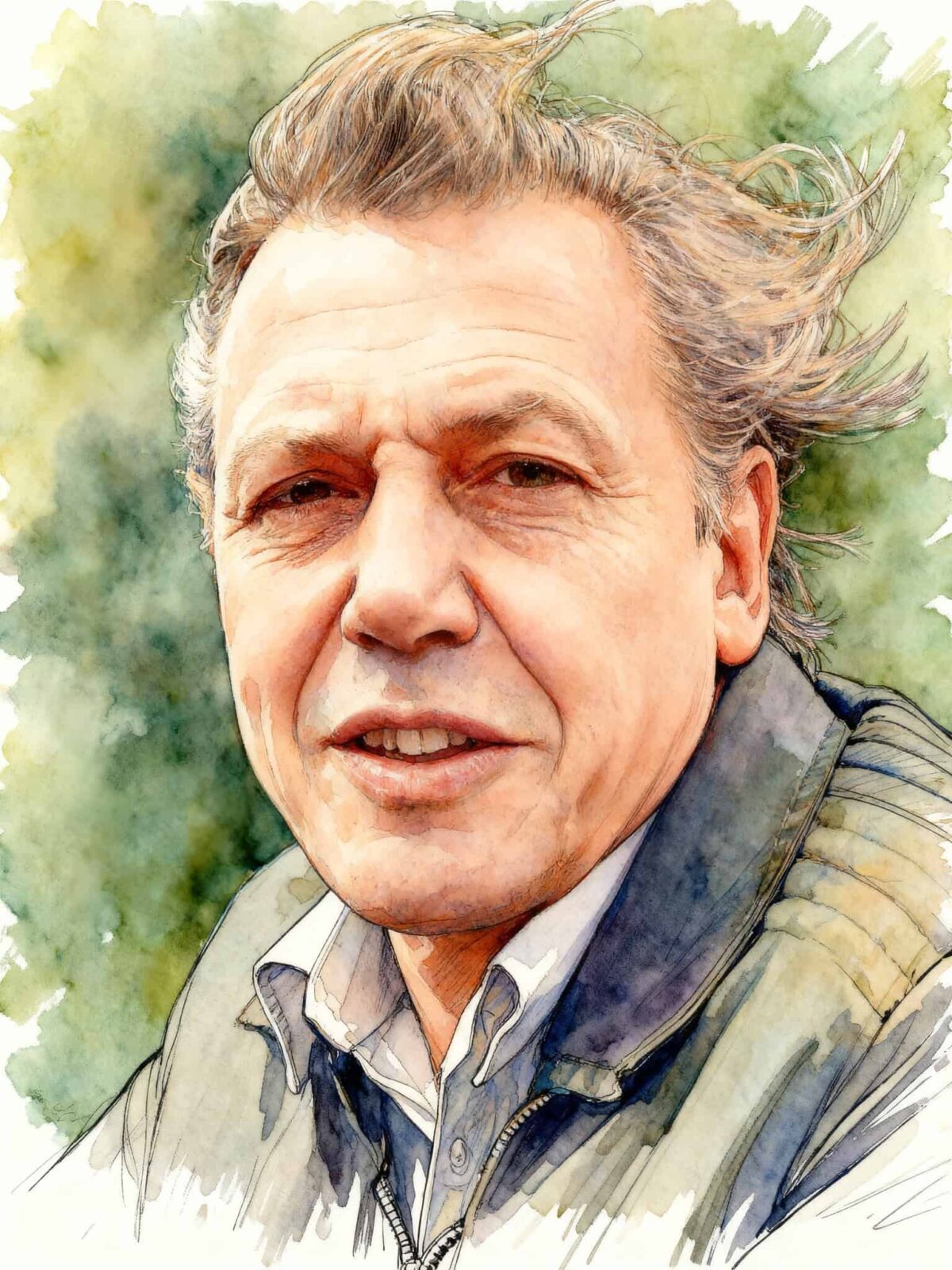 Sir David Attenborough illustration