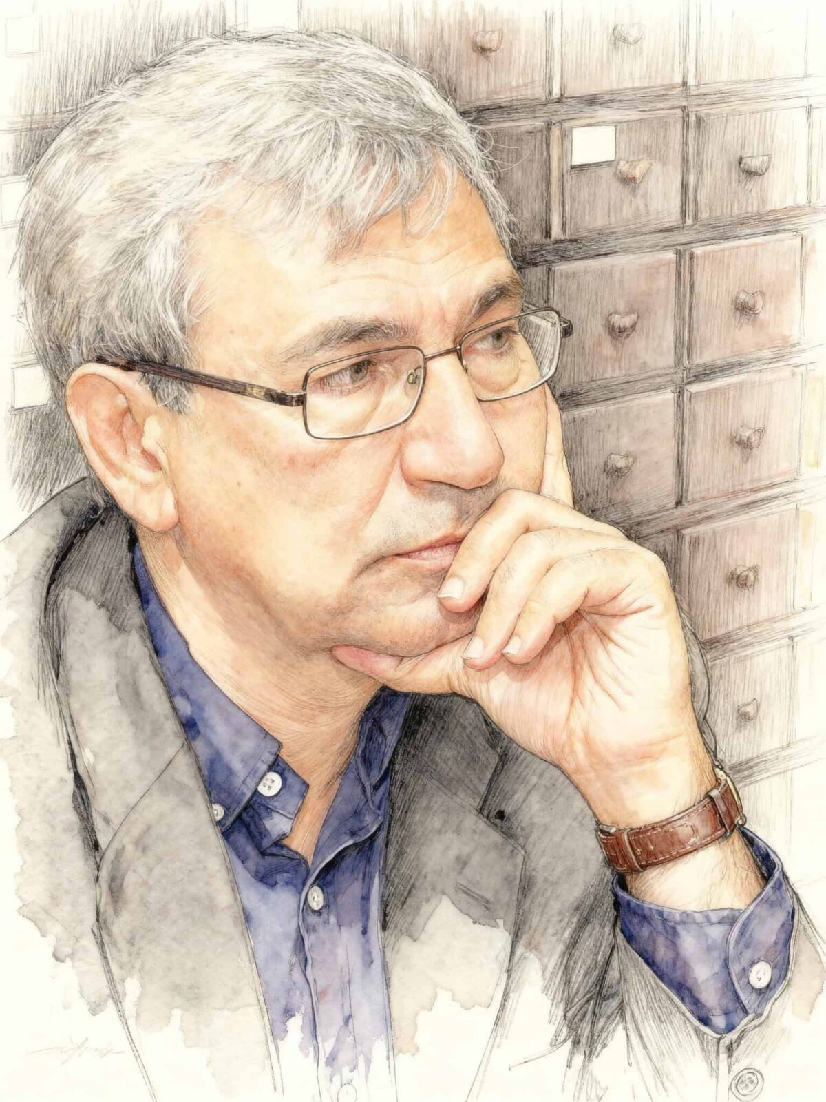 Orhan Pamuk illustration